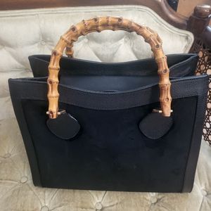 Authentic Gucci bamboo Black tote bag
